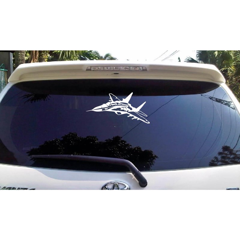 Cutting Sticker stiker Pesawat Tempur Fighter Kaca Belakang terbaru Body Mobil