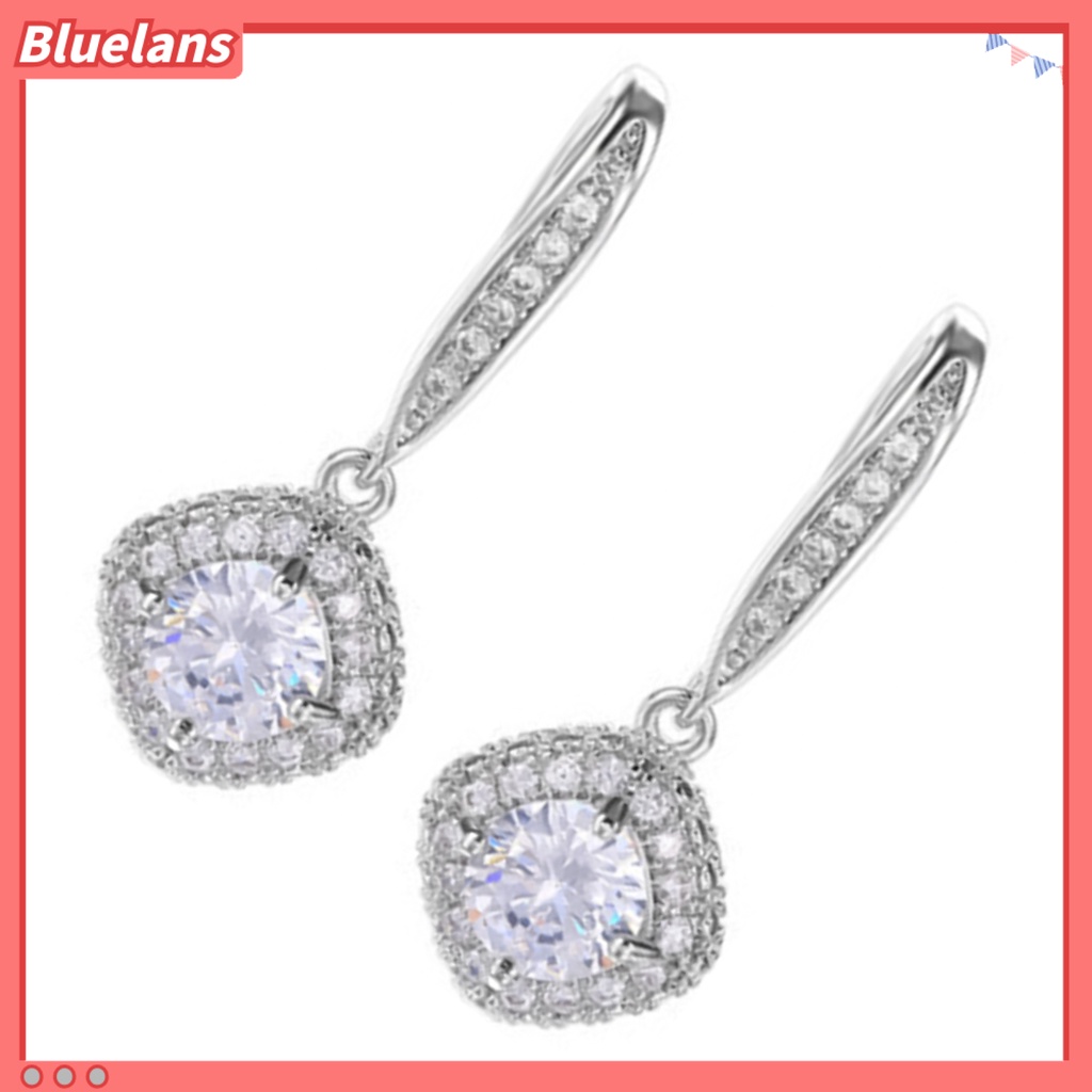 Bluelans Cubic Zirconia Hanging Drop Dangle Ear Hook Earring Party Jewelry Accessory Gift