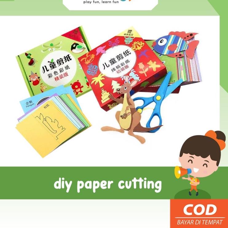 

[KODE D86LP] Edufuntoys - DIY PAPER CUTTING / mainan gunting menggunting/ lenbar aktivitas menggunting anak/ latihan menggunting/ lembar kerja menggunting
