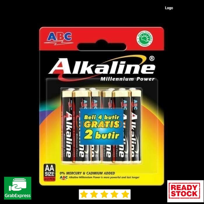 Baterai Alkaline A3 ABC AAA Ukuran Remote Kecil isi 6 Buah