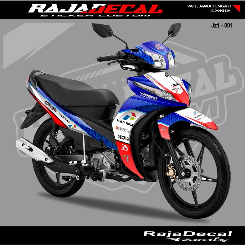 Stiker Decal Yamaha JUPITER Z1  - Stiker Dekal JUPITER Z1 Full Body Disain Motif Mandalika Racing Te