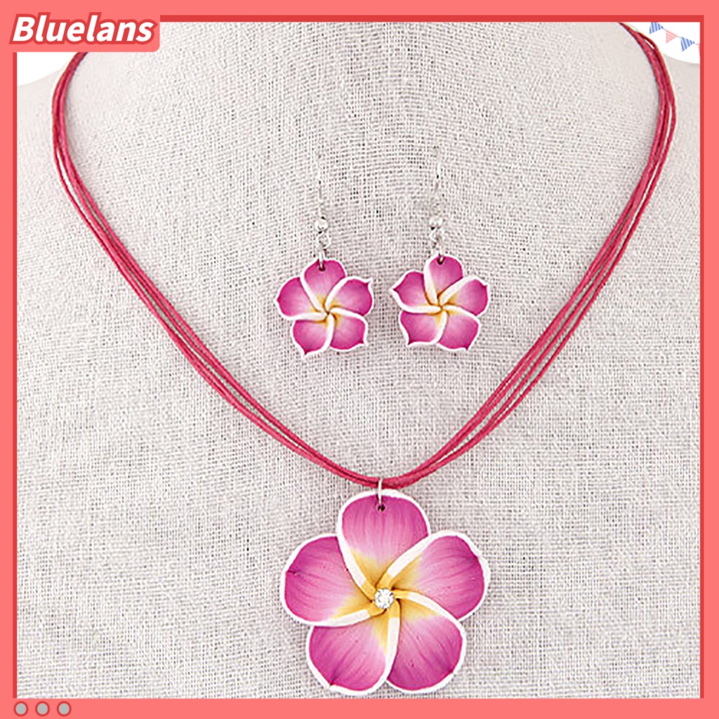 Bluelans Jewelry Set Fashion Attractive Alloy Flower Dangle Jewelry Set Dating Vacation