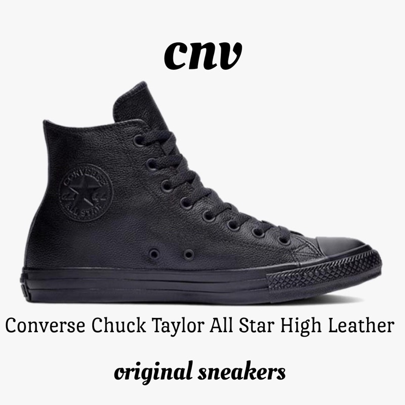 Converse CT AS High Mono Black Leather 100% Original Resmi
