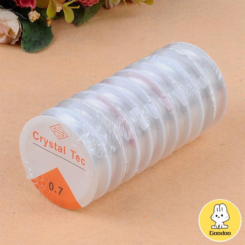Senar Elastis / Tali Karet Transparan / Crystal Tec / Tali Senar Craft Gelang Kalung Manik Manik DIY -Doo
