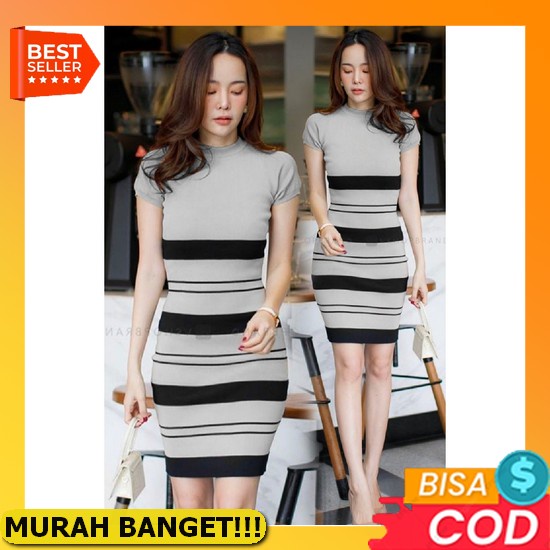 Dress Wanita Korea Style / Dress Casual / Summer Dress Premium Import Korea Bangkok Korean Style Mid
