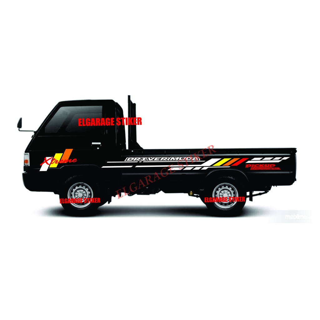 Stiker mobil pick up l300 cutting stiker body pick up l300 stiker striping mobil mitsubshi l300