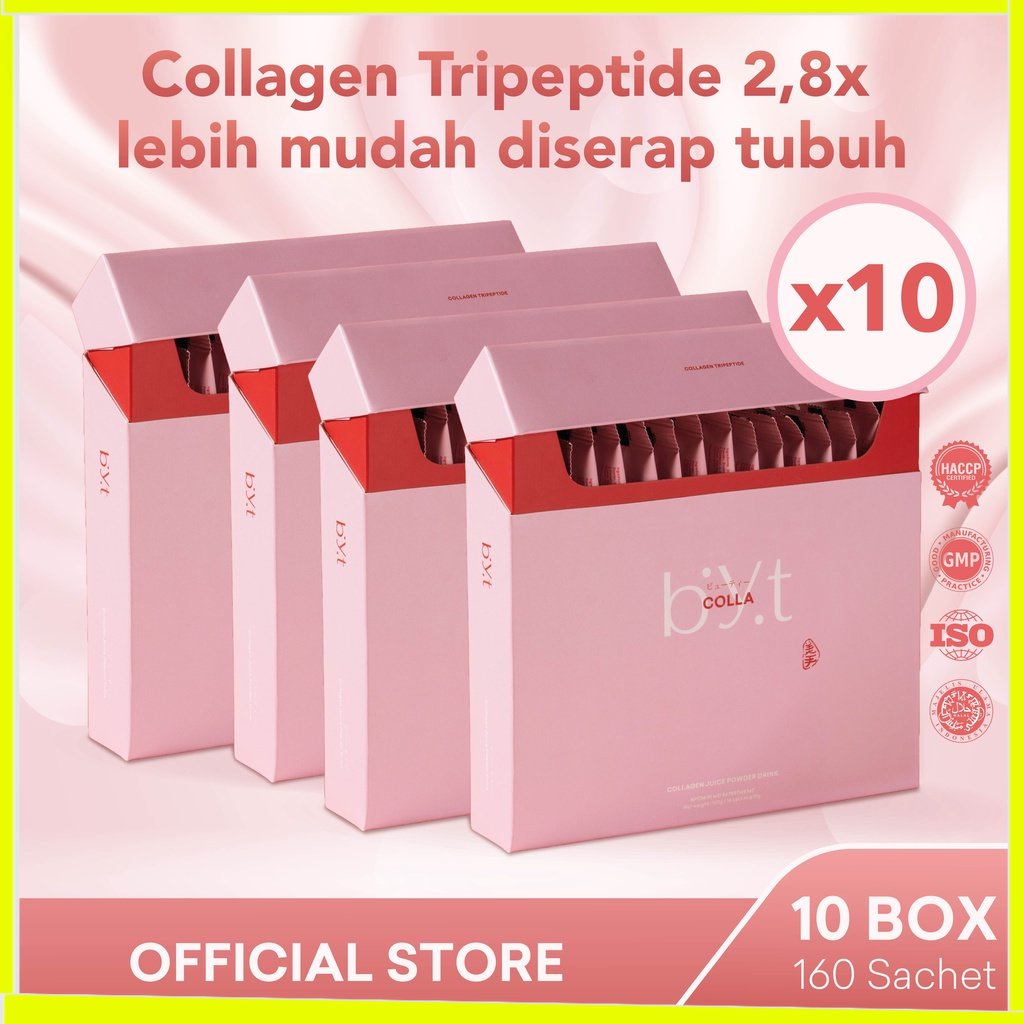 BYT COLLA 10 Box - Kolagen / Collagen Tripeptide BPOM HALAL ORIGINAL ORI DARENSGOWN MAKASSAR