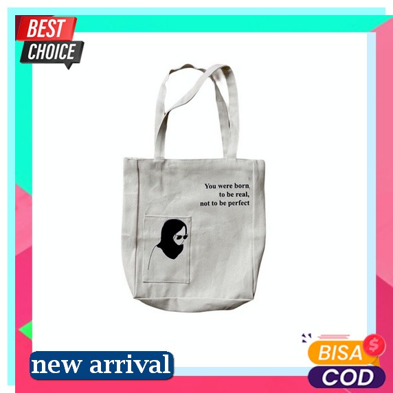 Cod Tas Totebag Totebage Totebeg Totepack Tote Bag Fashion Hangout Wanita Cewek Anak Perempuan Kulia