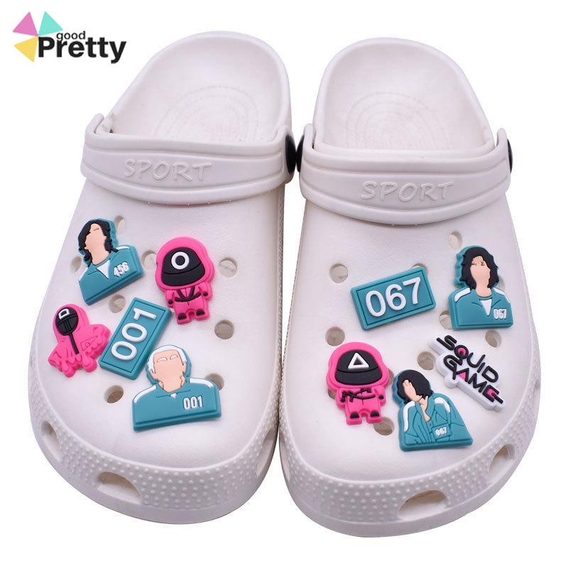 1pcs PVC shoe charms Sepatu Desain jibbitz Kartun Karet lembut Crocs Pin Jibbitz Dapat Dilepas Untuk shoes buckle charms Permainan Cumi-cumi decorate accessories - PD