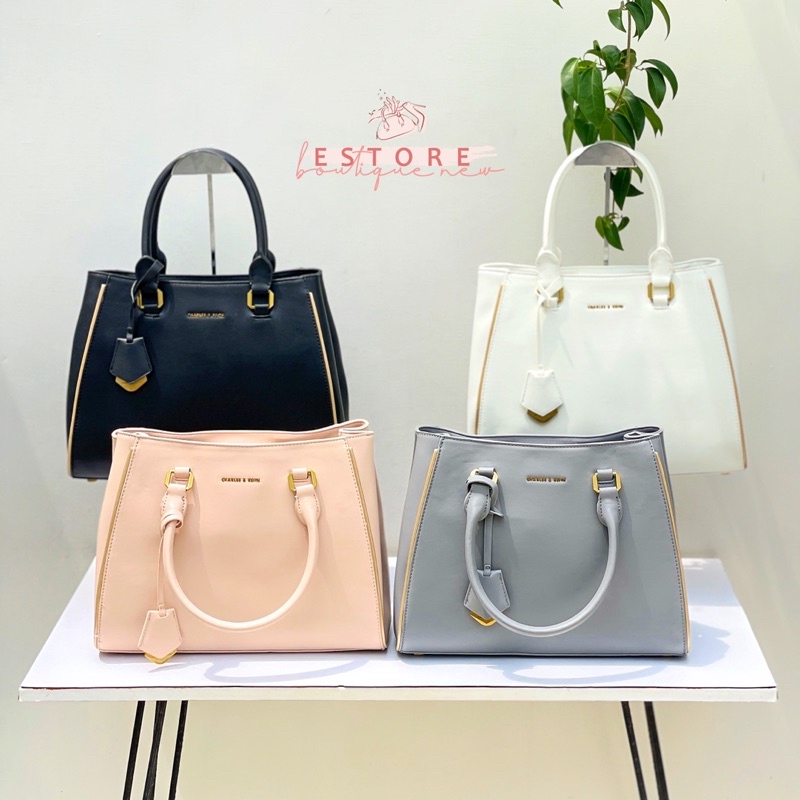 C Double Handle Structured Bag