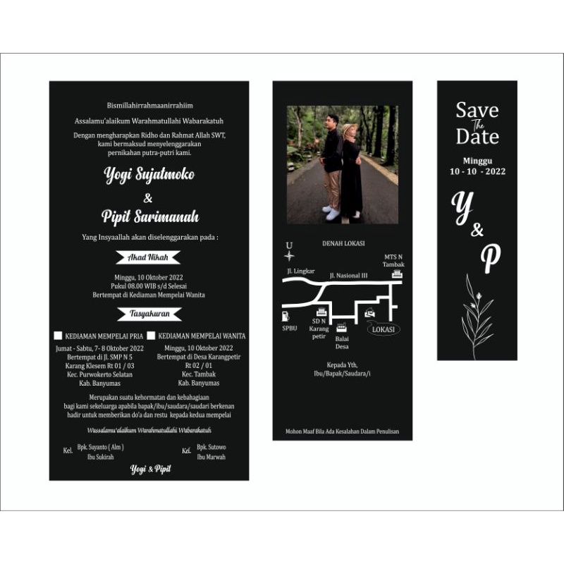 Undangan hangtag undangan tali rami undangan viral undangan custom