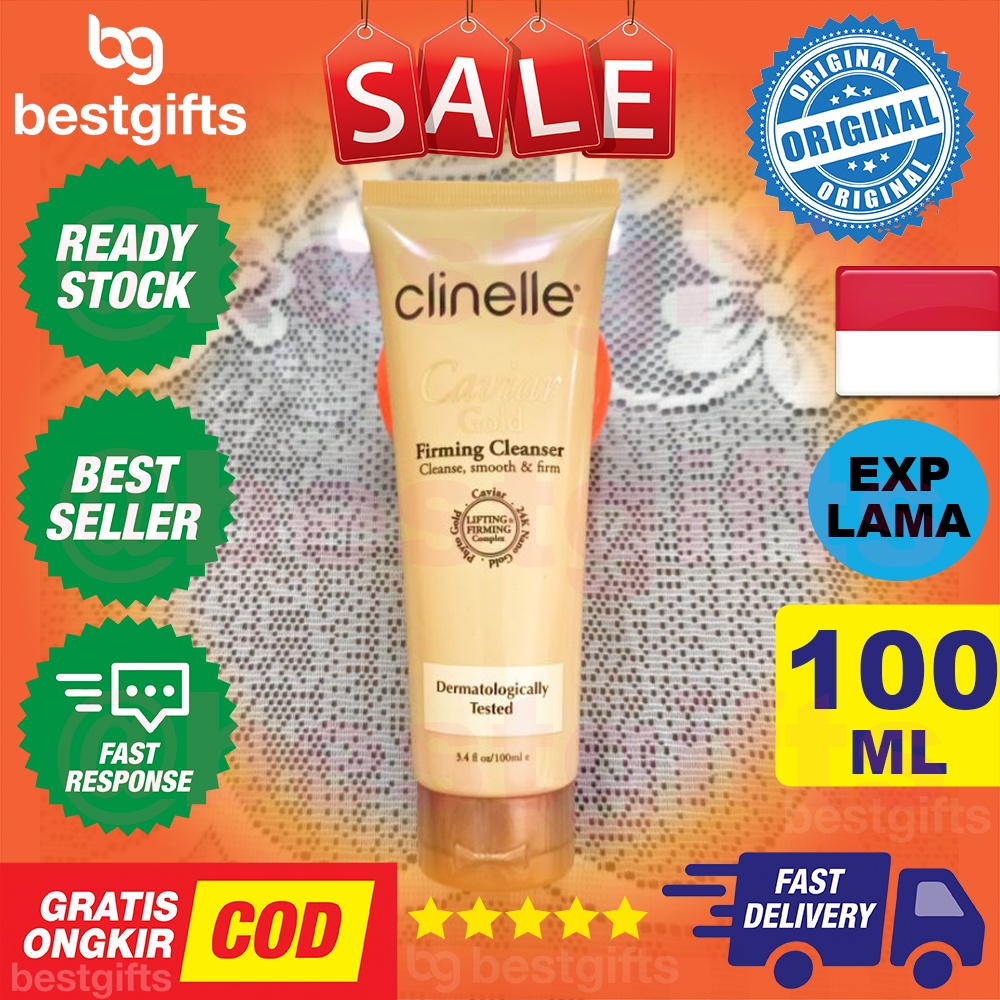 CLINELLE CAVIAR GOLD FIRMING CLEANSER GEL PEMBERSIH WAJAH 100 ML