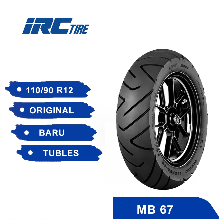 Ban Motor Scooter Mati Scoopy IRC MB 67 ukuran 110/90 R12 cocok untuk Motor Yamaha Freego S, Honda A