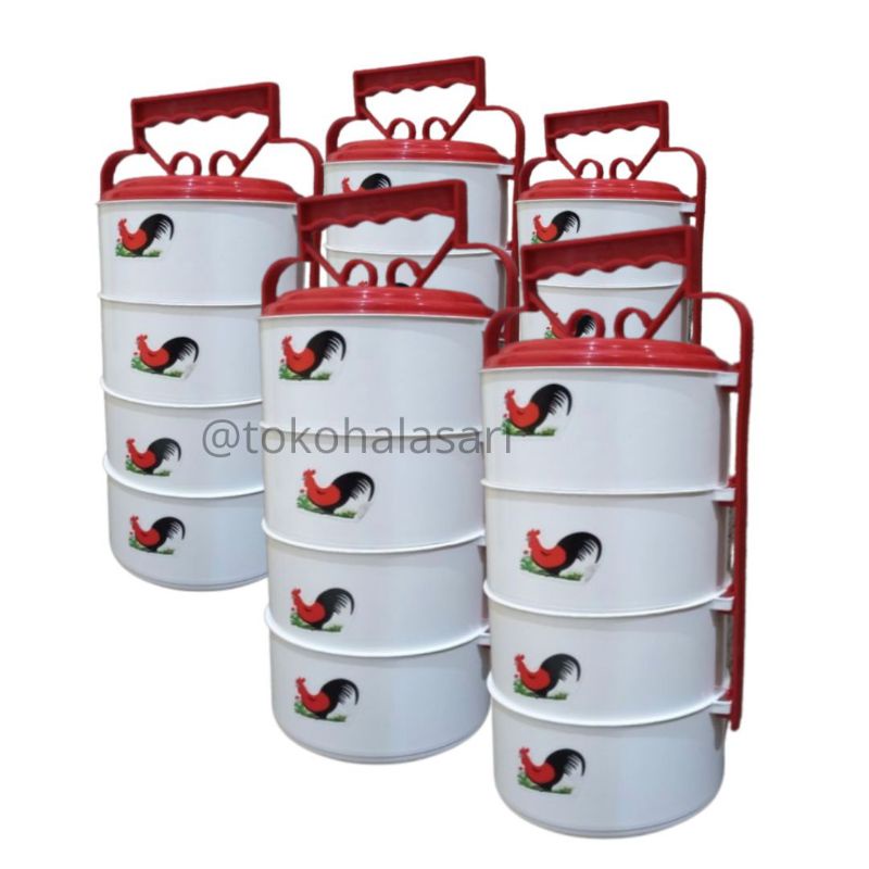 TOKO HALASARI - RANTANG AYAM 4 SUSUN | RANTANG MAKANAN PLASTIK