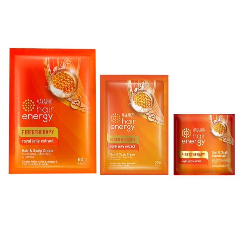 MAKARIZO Hair Energy Fibertherapy Hair &amp; Scalp Creambath 60ml | 30ml | 15ml