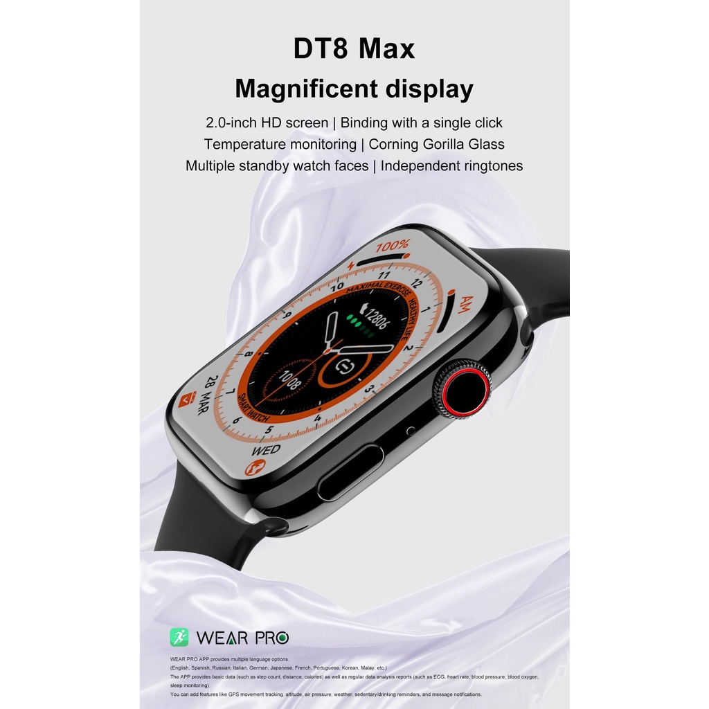 HK ULTRA ONE Smartwatch Pro Max 4G Wifi Android Playstore AMOLED Watch Pria Wanita Upgrade S8 S9 S12 Ultra