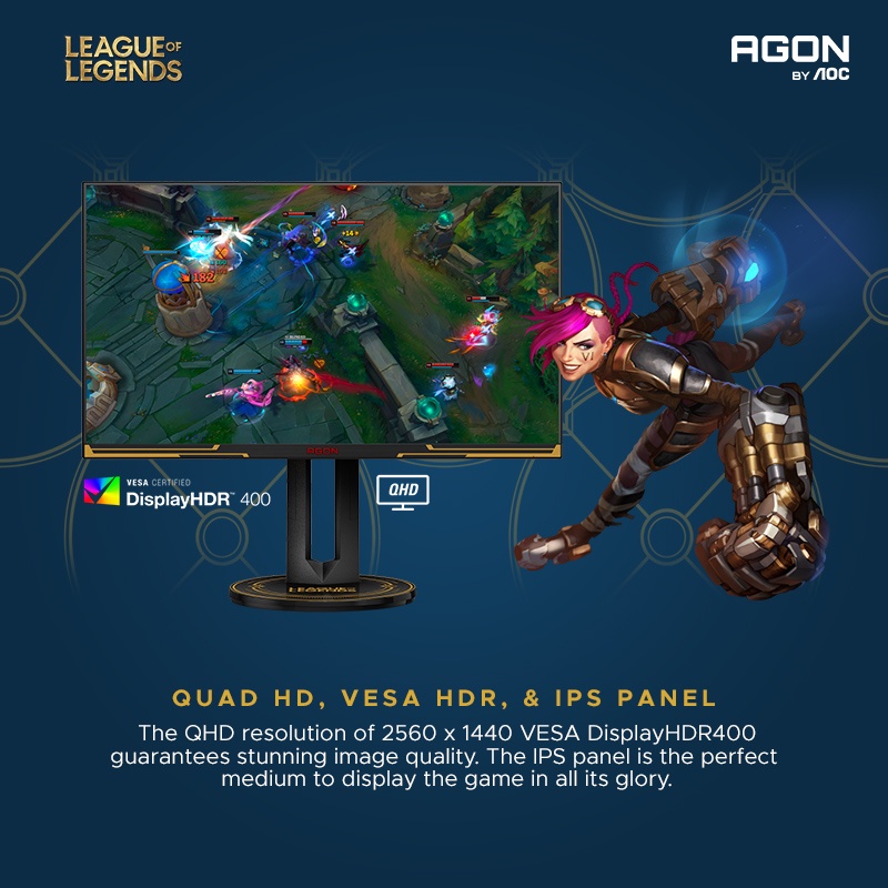 [LIMITED EDITION] AOC AG275QXL LEAGUE OF LEGENDS (27&quot;/IPS/1ms/170Hz)