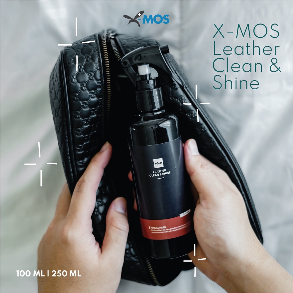 X-MOS Leather Clean &amp; Shine 100 ml - Pembersih dan perawat bahan kulit