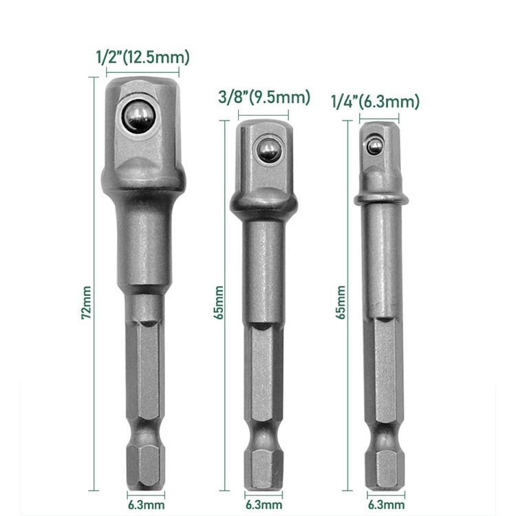 Socket Converter Adapter Female To Male/Adaptor Kunci Sok Shock/Adapter Kepala Bor Socket