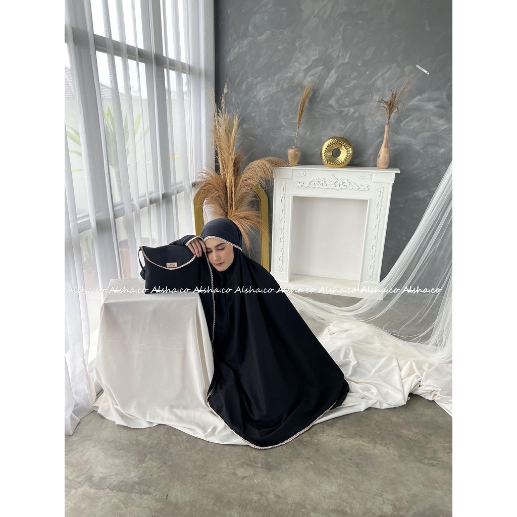 Mukena Dewasa 3 in 1 French Khimar  Katun Premium Daily Alsha