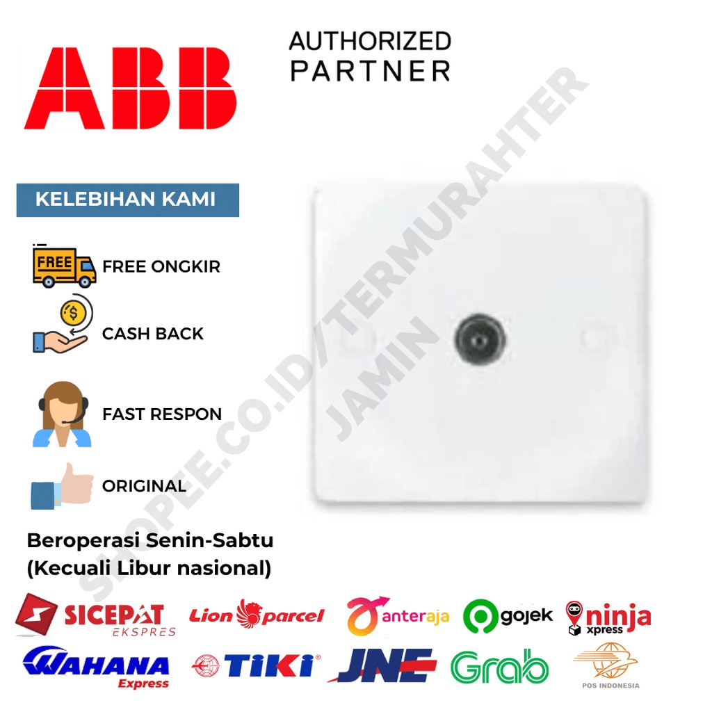 ABB Socket Coax TV Kabel Modem 75 Ohm Co-Axial TV Outlet CTV122