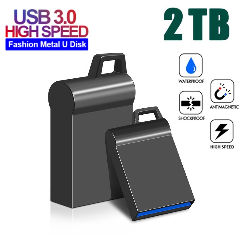 Flash Disk USB 3.0 Kapasitas 2TB Bahan Metal Anti Air