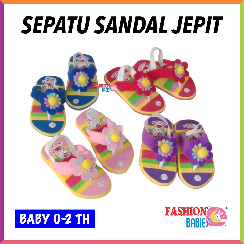 SANDAL BAYI 0-2 TH / SEPATU SANDAL JEPIT ANAK / SANDAL ANAK BUNGA ❤ Fashionbabies ❤