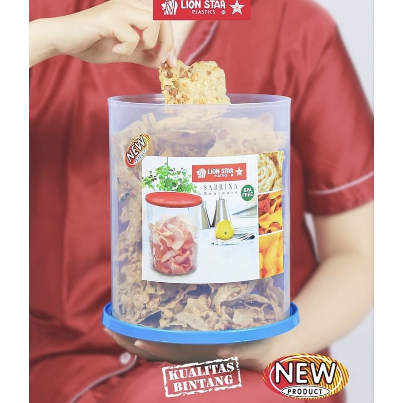 ( BISA COD ) PROMO LION STAR SW-83 SABRINA SEALWARE 5 LITER / TOPLES PLASTIK POLOS / TEMPAT CEMILAN / FOOD STORAGE / WADAH MAKANAN / TEMPAT PENYIMPANAN SNACK MAKANAN / BPA FREE / TOPLES KERUPUK