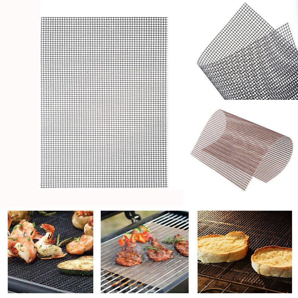 Nickolas1 Aksesoris BBQ Anti Lengket Untuk Kegiatan Luar Ruangan Reusable High Security Tahan Panas BBQ Grill Mesh Mat Alas Memanggang