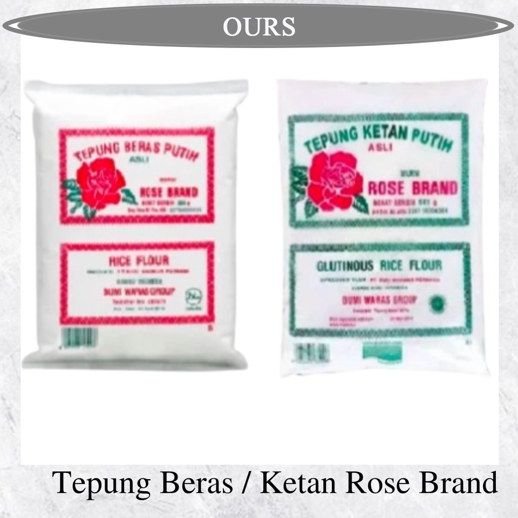 

Tepung Beras / Ketan Rose Brand 500 Gram - Tepung Beras