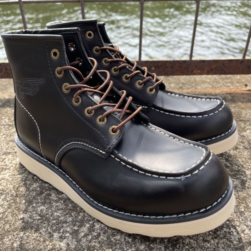 REDWING MOC TOE 8875 BLACK Ultimate Quality Smooth Finished Leather Full