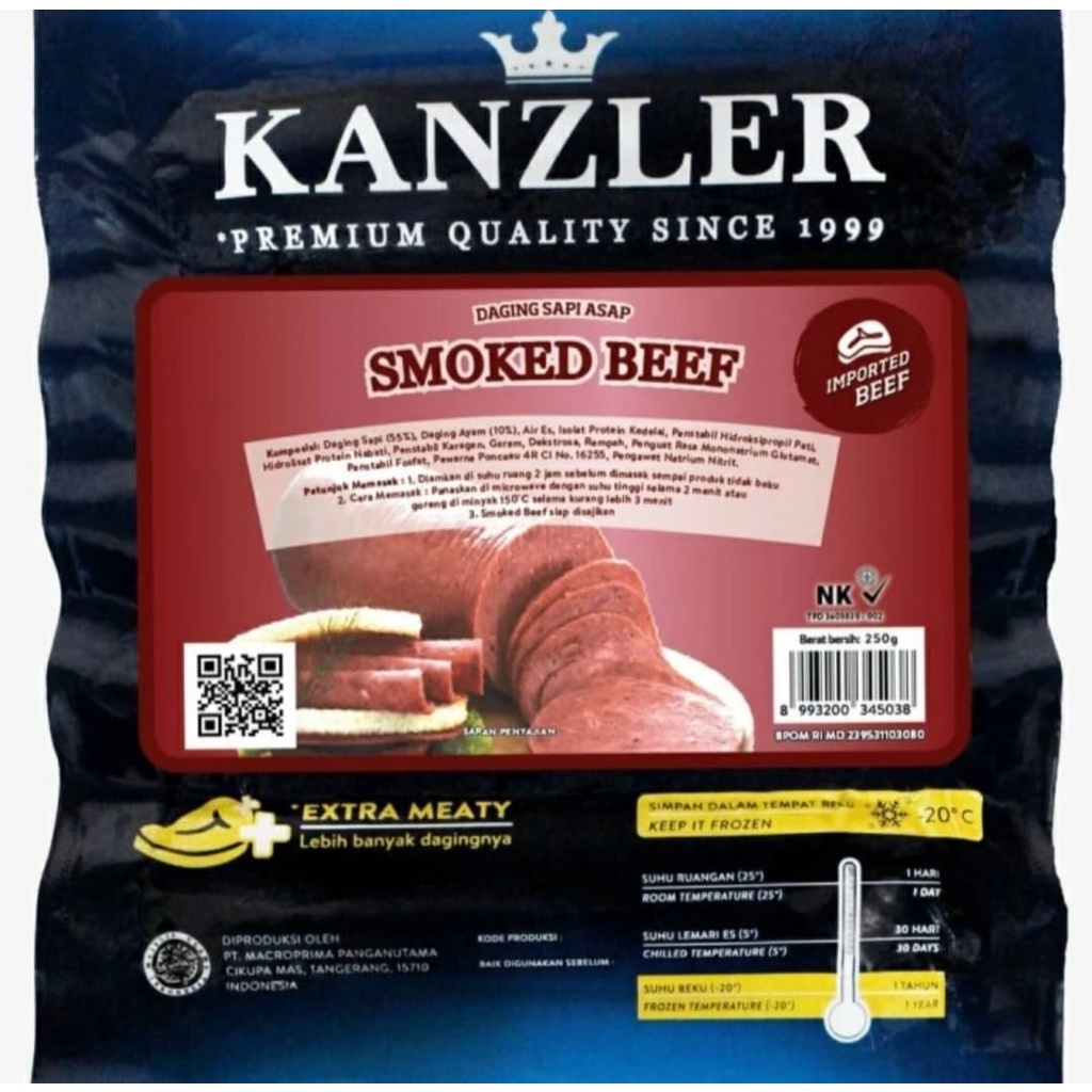 Kanzler Smoked Beef / Daging Sapi Asap Kanzler 250gr