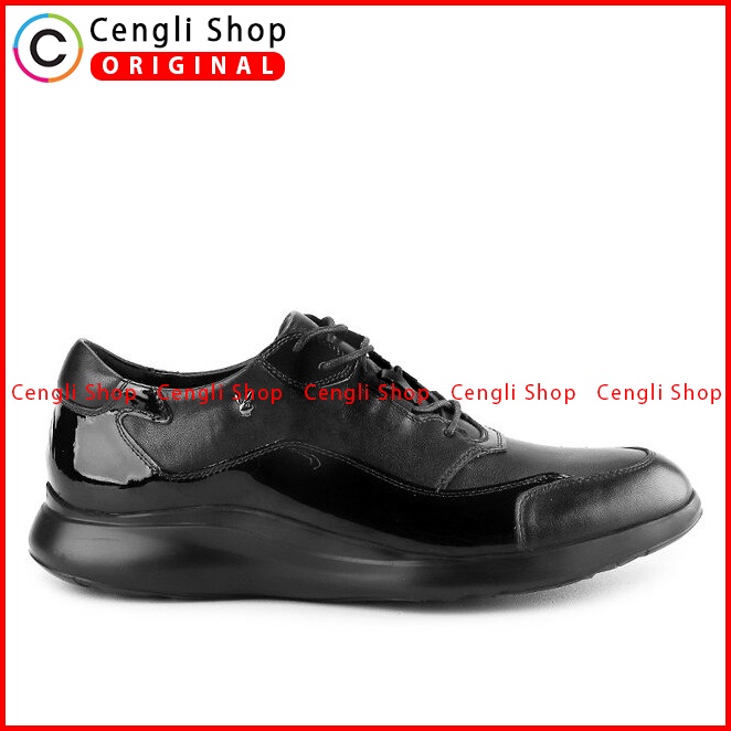 SEPATU SNEAKER PLAYBOY PRIA ORIGINAL CASUAL FORMAL BRANDED KULIT ASLI ALL FULL BLACK POLOS PL28