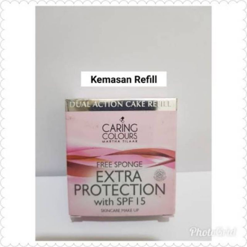 Caring colours dual action cake Extra protection - Refill + sponge