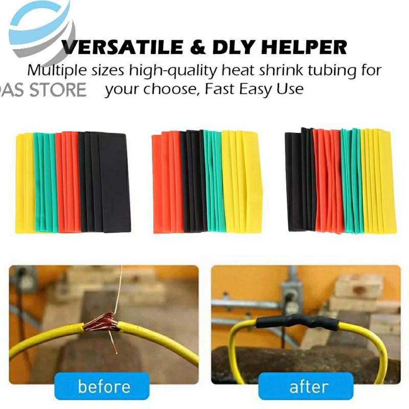 Isolasi bakar karet bakar kabel bakar isi 328pcs selang bakar komplit