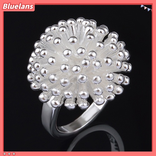 Bluelans Women Fashion Silver Plated Fireworks Daisy Pattern Ring Wedding Jewelry Gift