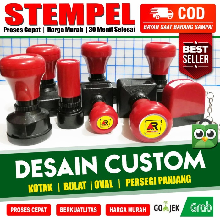 

Bagus Stempel Warna Otomatis/Flash/Custom/Murah/Nama/Lunas/Dokter Trendi