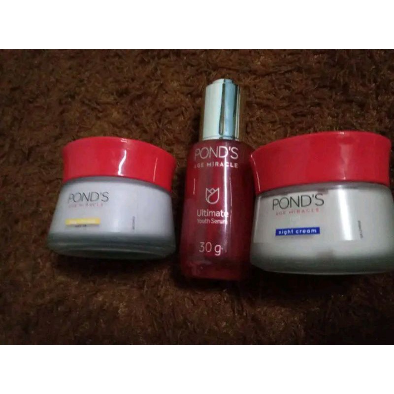 Pond's age mirecle day cream nigh cream  serum anti aging