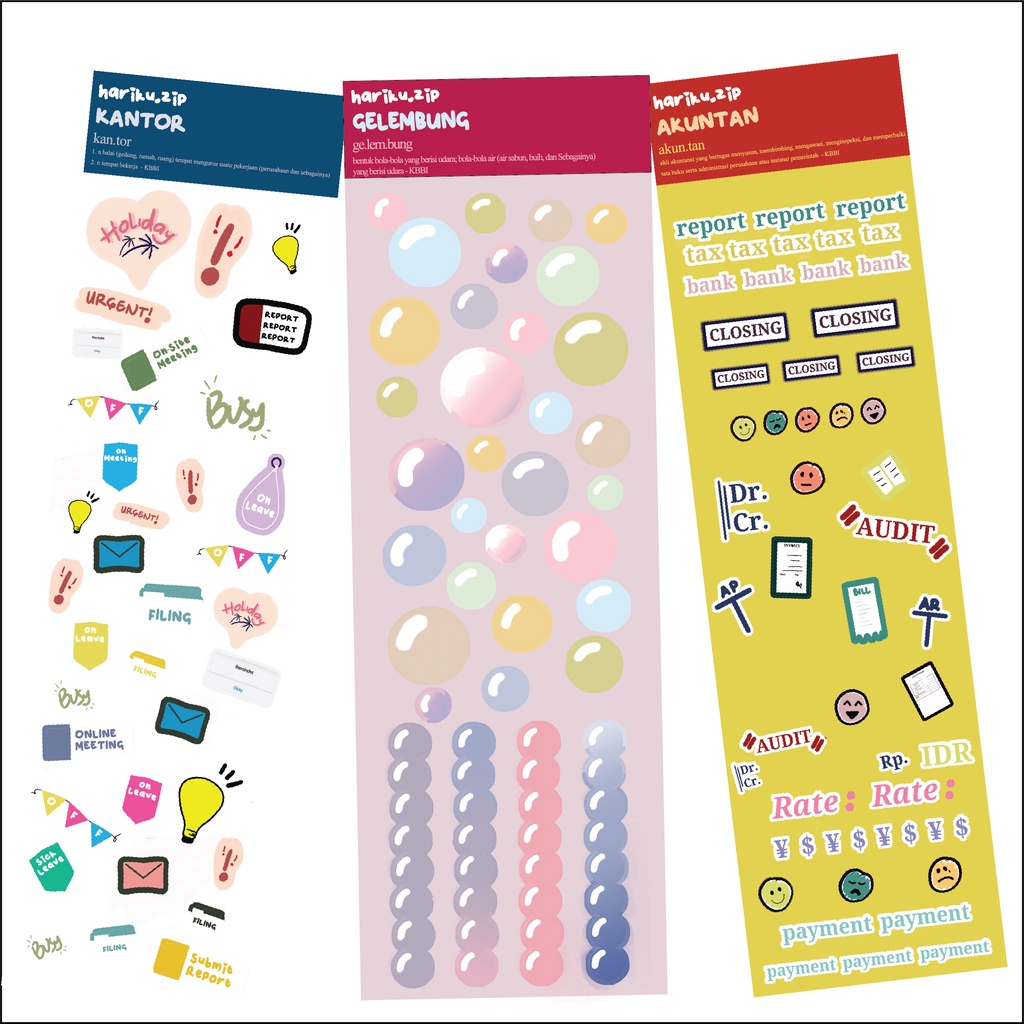 

Stiker Dekorasi Kantor, Gelembung, Akuntan | Sticker Decoration Office, Bubble, Accounting