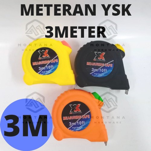 Meteran Roll / Roll Meteran / Meteran Autostop/ Measure Tool 3meter YSK