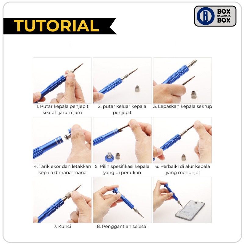 Obeng Kacamata Serbaguna / Set Obeng 3in1 / 5in1 / 10 in 1 Multifungsi Reparasi / Set Obeng Kecil Aksesoris Screwdriver Toolkit