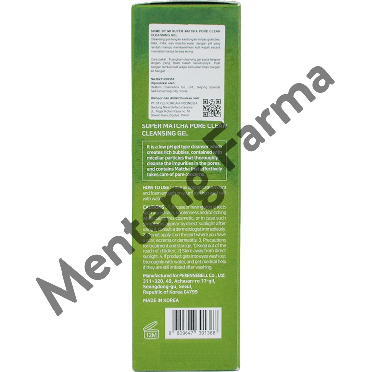 SOME BY MI Super Matcha Pore Clean Cleansing Gel 100 mL - Gel Pembersih Pori-Pori Wajah