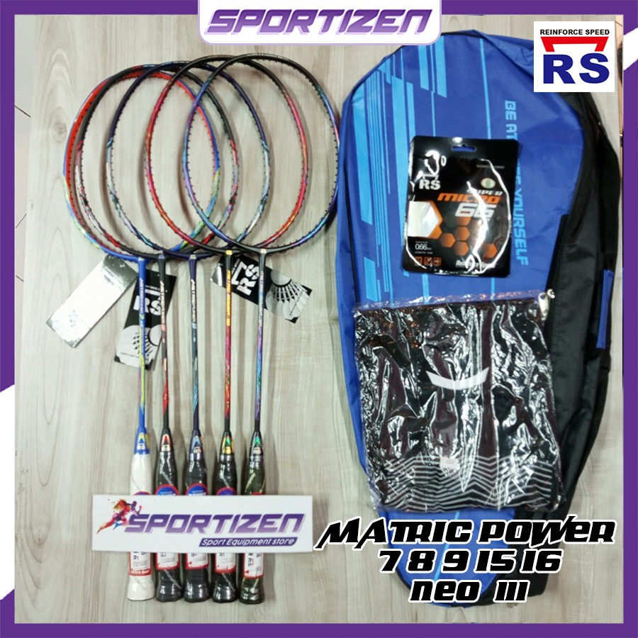 RAKET BADMINTON BULUTANGKIS RS MATRIC POWER MP 7 8 9 15 16 NEO III ORIGINAL