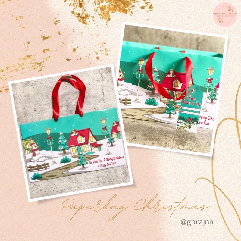 

(Ready Stock) Paper Bag Natal Hijau Cake/Cookies 30x16x18 cm