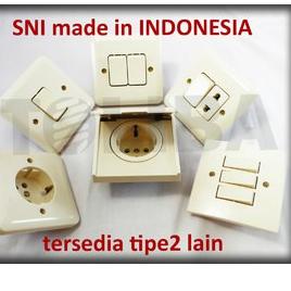 BAYAR DITEMPAT✔️stopkontak broco s/k stop kontak 2 lubang outbow ob broco / tempel luar tembok newge