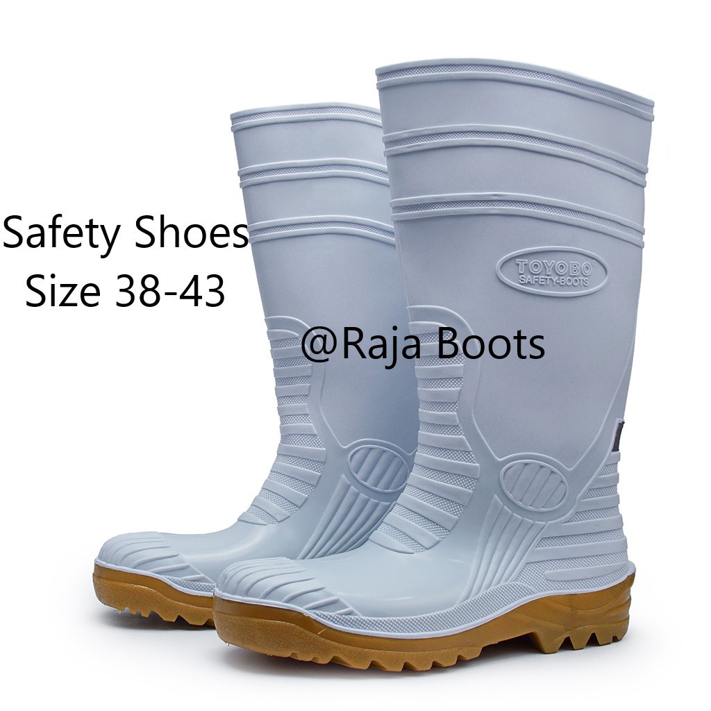 Sepatu Boot Safety Toyobo &amp; MaxSafe Putih