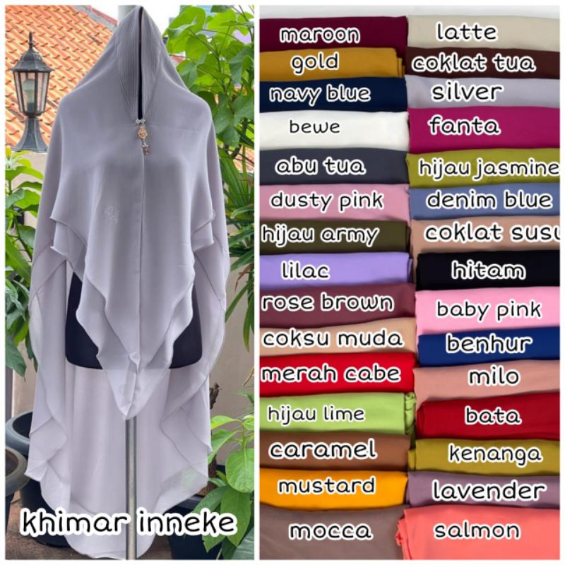 KHIMAR CERUTI INNEKE,KHIMAR DUA LAYER CERUTI ARMANI BEBIDOLL