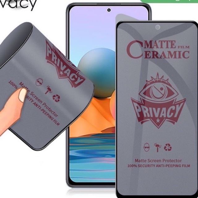 anti gores anti spy privacy matte ceramic oppo reno 8/8Z/8 pro/7Z/7 SE/7/6/6Z/5/5F/4/4F/3/3pro/2/2F/2Z anti minyak fullayar