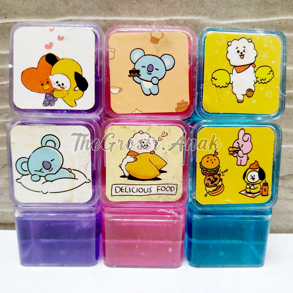 MURAH!!! SLIME BT21 KARAKTER BTS KPOP WARNA RANDOM