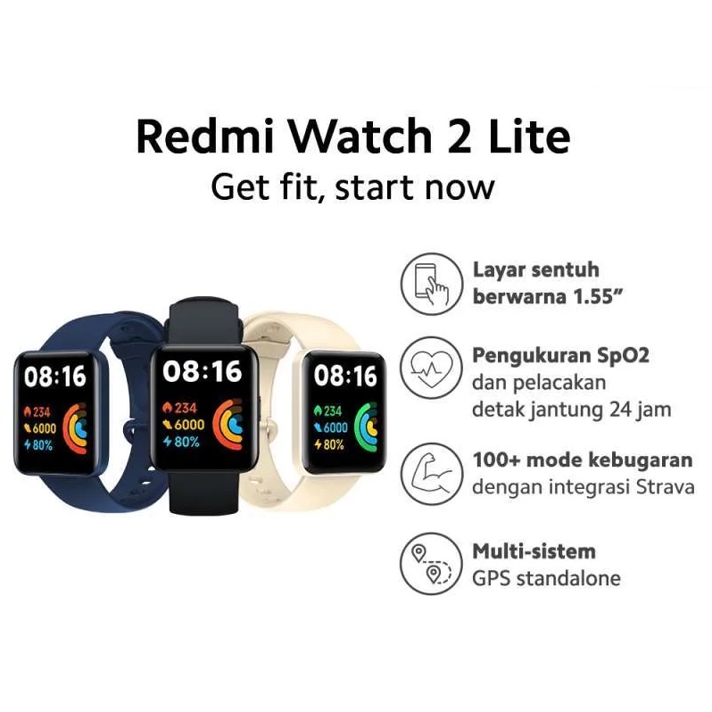 XIAOMI WATCH 2 LITE SMARTWATCH GARANSI RESMI TAM TERMURAH